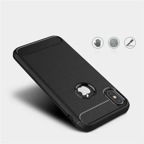 Carbon Case elastyczne etui iPhone XS/X czarny